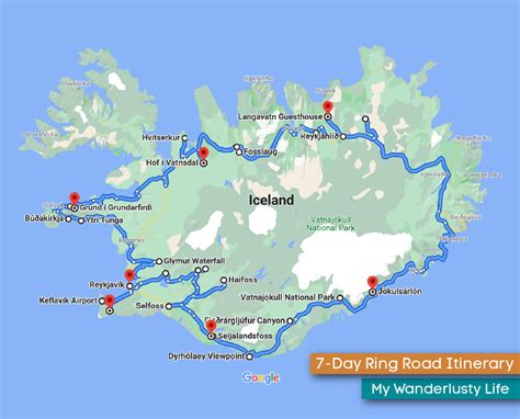 Inspirer Logique Lactuel Iceland Ring Road Attractions Map Huh En