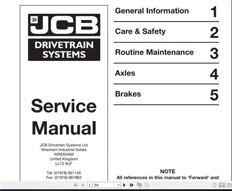 Jcb Drivetrain Ps760 Ps764 Ps766 Service Manual