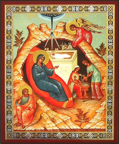 Nativity Of Christ Orthodox Mini Icon At Holy Trinity Store