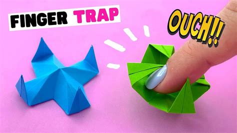 How To Make Diy Origami Finger Trap Paper Finger Trap Origami Fidget