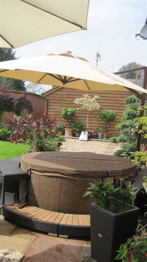 Outdoor hot tub design ideas. tub enclosures | Portable hot tub, Patio garden, Patio