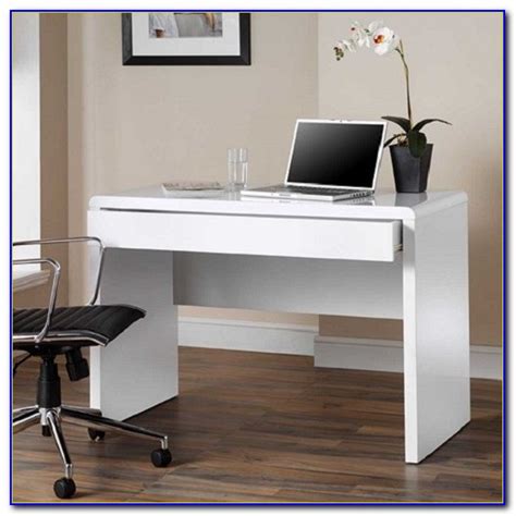 High Gloss White Computer Desk Photos