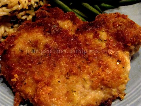 Bake until pork is no longer pink in center and meat pork chops are a great protein alternative when you need a break from chicken. Breaded Pork Chops, Italian Style | A Recipe A Day