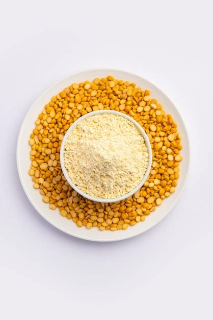 Premium Photo Besan Gram Flour Or Chickpea Flour Is A Powder Made