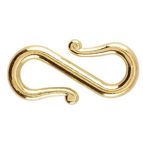 Claspgarten clasps are crafted in germany with thick and beautiful precious metal platings. 18K Yellow Gold S-Hook Clasp