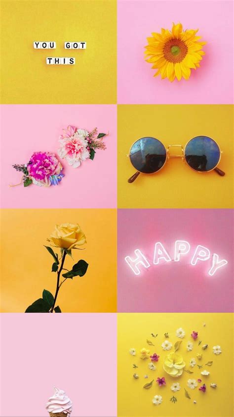 Aesthetic Pink And Yellow Flowers Largest Wallpaper Portal