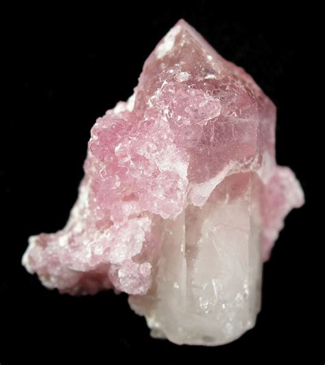 Pink Topaz On Quartz Chrystals Semi Precious Stones Raw Gemstones Crystals Minerals Crystals