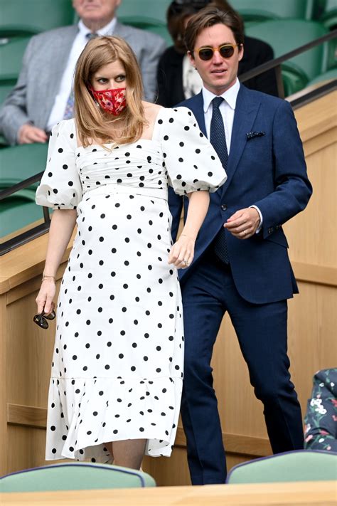 Pregnant Princess Beatrice Attends Wimbledon In Polka Dots