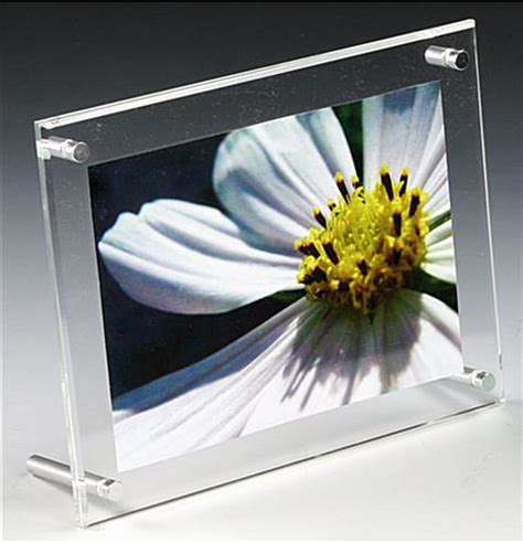 Acrylic Picture Frames W Tabletop Studs Fit 5 X 7 Prints