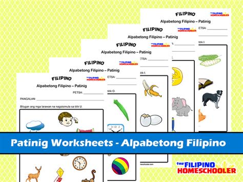 5 Free Patinig Worksheets Set 1 — The Filipino Homeschooler