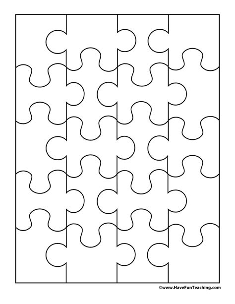 20 Pieces Blank Puzzle Puzzle Piece Template Puzzle Piece Crafts