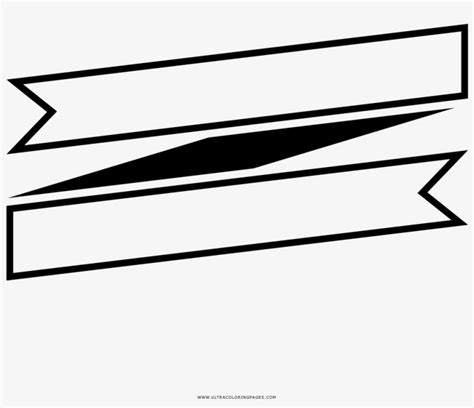 Ribbon Banner Coloring Page Coloring Book Free Transparent Png