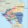 Mapa de Nicaragua con Nombres, Departamentos y Municipios 【Para ...