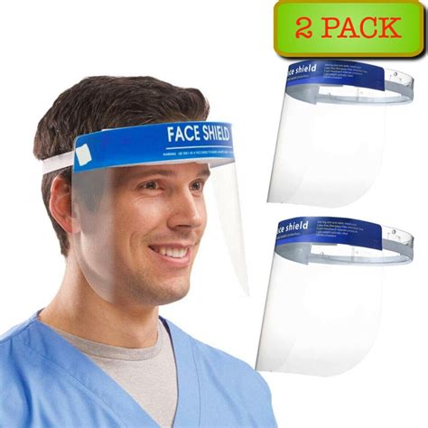 2 Pack Safety Full Face Shield Clear Protector Anti Splash Etsy