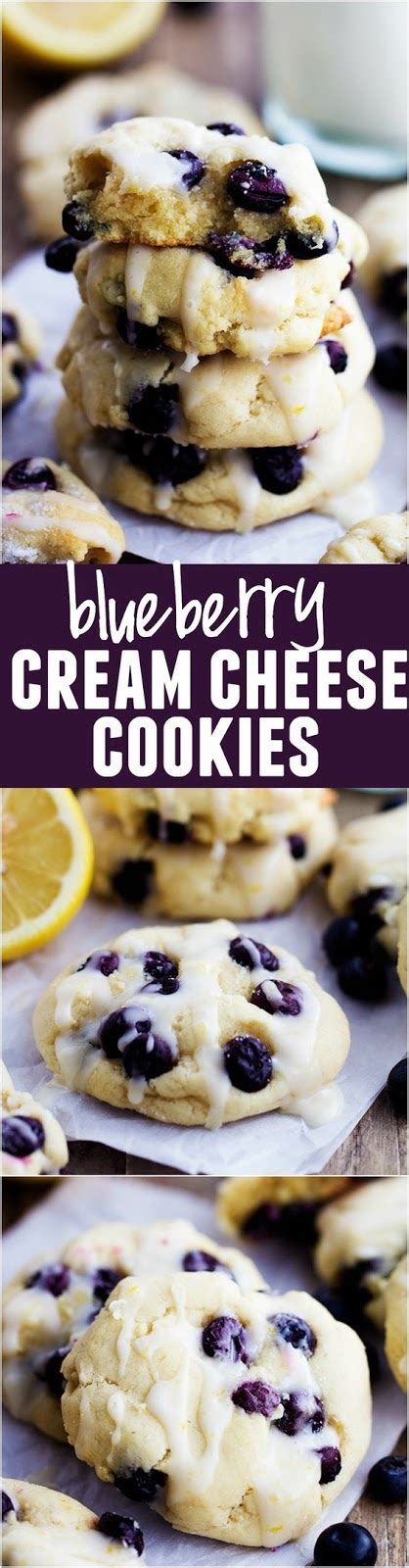 The butter, cream cheese and powdered sugar in this lemon cake mix cookie make them totally melt in your mouth and simply irresistible! Blueberry Cream Cheese Cookies with a Lemon Glaze Recipe ...