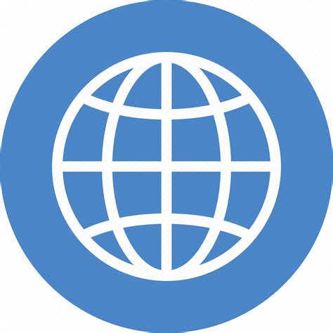 Blue Global International Language Travel World Globe Icon