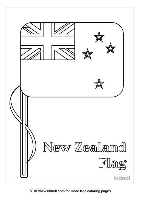 New Zealand Flag Coloring Page Free Flags Coloring Pa