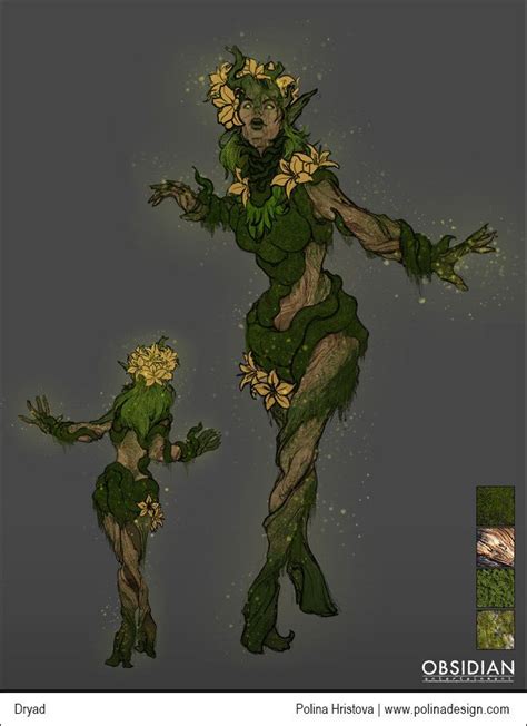 Dryad Polina Hristova Concept Art Characters Fantasy Character