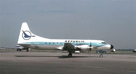 Republic Convair 580 Republic Airlines Northwest Airlines Vintage