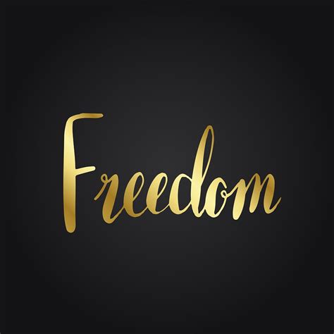 Freedom Word Typography Style Vector Free Vector Rawpixel