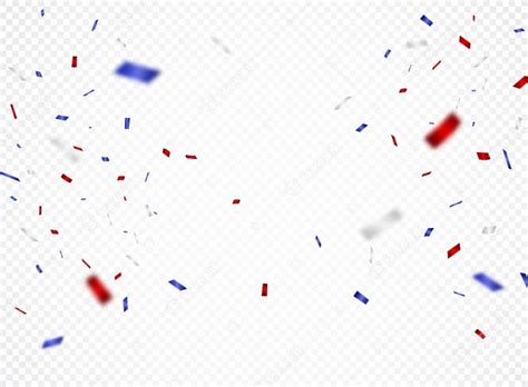 Red And Blue Confetti Isolated On Transparent Vector Premium Download