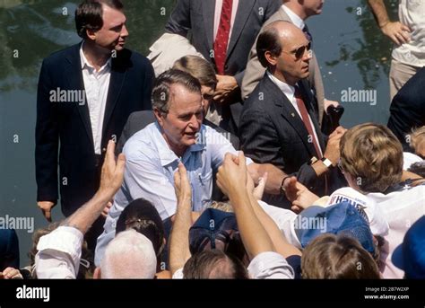 San Antonio Texas 1988 Presidential Campaign George Bush Stumps In