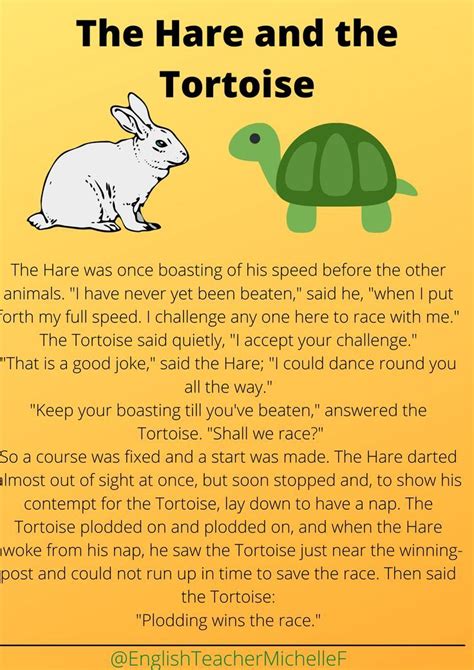 The Aesops Fable The Hare And The Tortoise A Classic Childrens Story