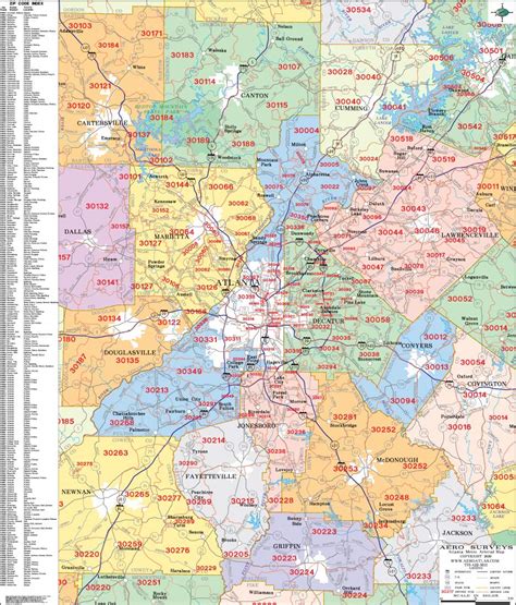 Zip Code Map Atlanta Metro Map Images