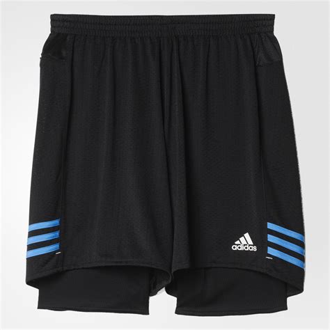 Adidas Response Dual Mens Blue Black Climalite Running Shorts Pants