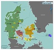 Regiones Mapa grande de Dinamarca | Dinamarca | Europa | Mapas del Mundo