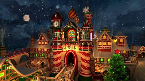 🎅🎄 Santa Claus Castle In Christmas Eve ️☃️ With Xmas Music 2 Hr Hd