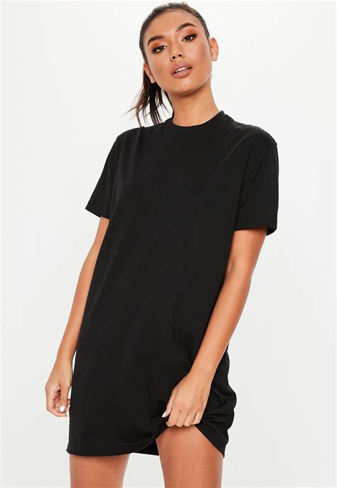 Missguided Black Basic T Shirt Dress T Shirt Dress Shirt Dress