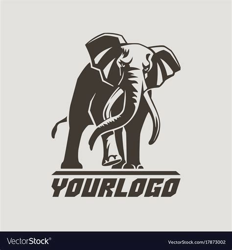 Elephants Logo Sign Royalty Free Vector Image Vectorstock