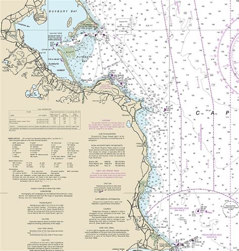 Nautical Chart Of Cape Cod Bay Massachusetts Ma 13246 Etsy