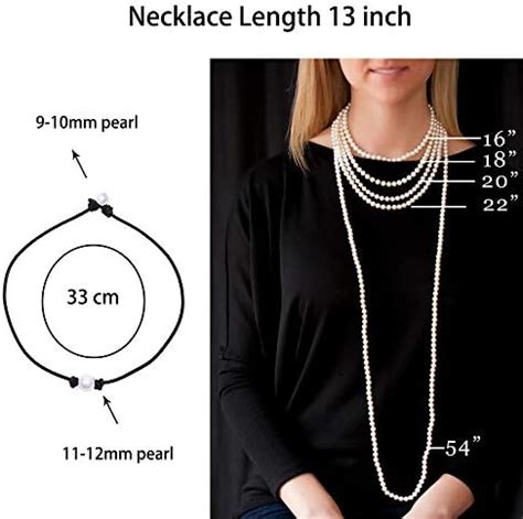 Amazon Com Single Cultured Freshwater Pearl Leather Choker Necklace On