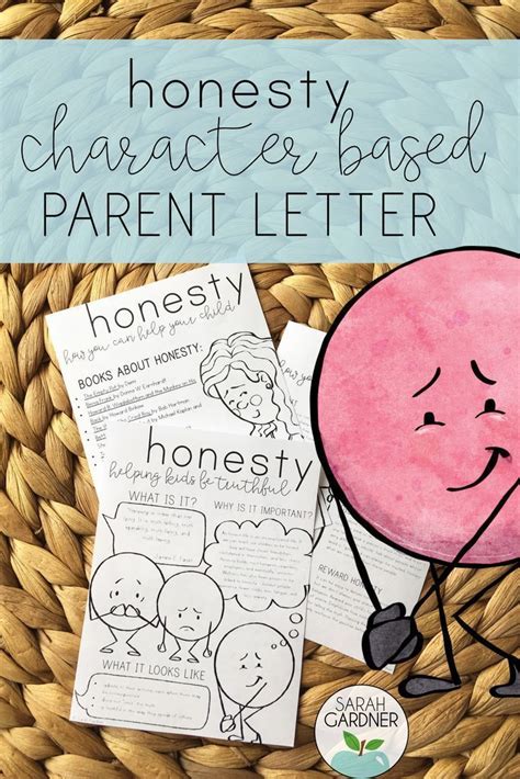 Honesty Parent Letter Letter To Parents Honesty Lesson Honesty