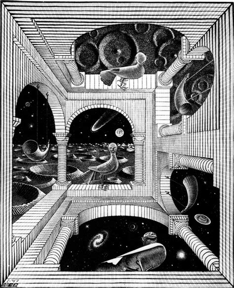 Mc Escher019 Woodcut Lithograph Mc Escher Art Geometrical Space