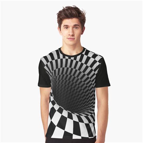 Black And White Optical Illusion T Shirt By Philippe Redbubble