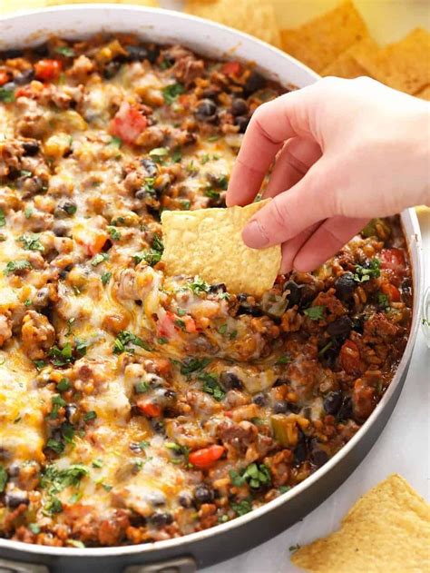 Mexican Ground Beef Skillet Fit Foodie Finds Mexican Food Recipes