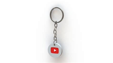 3d Printed Youtube Keychain By Muhammadreynaldi3d Pinshape