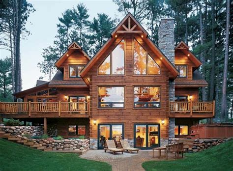 Hotels, homes, and everything in between. Wisconsin Custom Built Log Home | Cabin style homes, Log ...