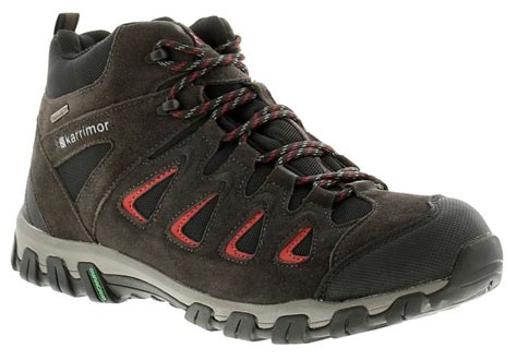 Karrimor Supa Mid Charcoal/Red | Mens Boots | Wynsors