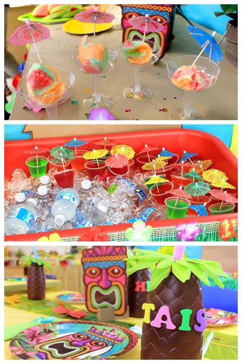 Our Preschool Luau Party Hawaiian Decoration Ideas Beach Birthday