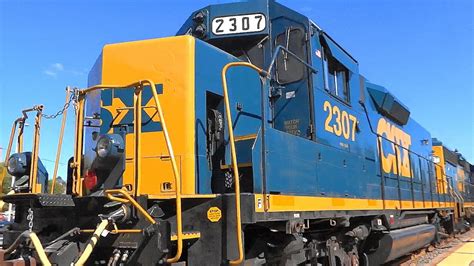 Lots Of Emds On Csx Freight Train Youtube