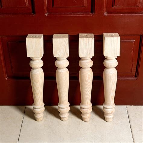 Buy Farmhouse Table Legs Legs For Furniture Set Of 4 Unfinished Wood