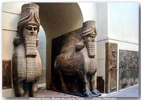 Two Lamassu In The Assyrian Room Musée Du Louvre Paris Flickr