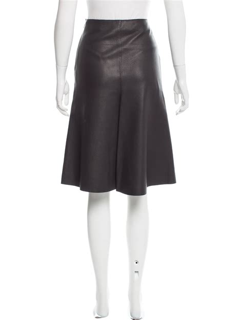 Hermès Leather Knee Length Skirt Clothing Her108683 The Realreal
