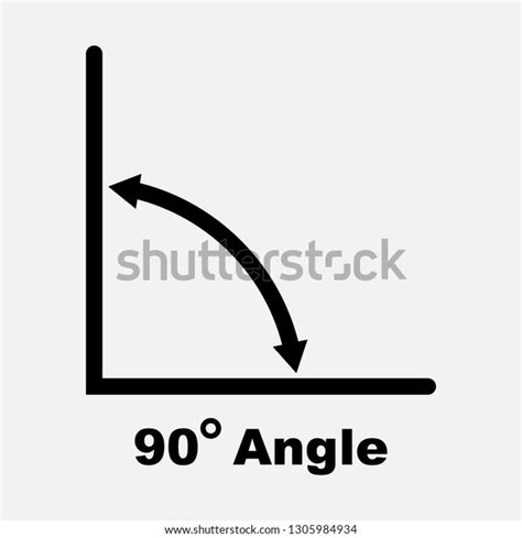 90 Degree Angle Icon Isolated Icon Stock Vector Royalty Free 1305984934