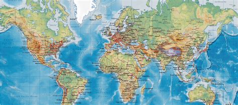 Fizični Zemljevid Sveta Zemljevid Sveta Vinilna Podloga Za Miško