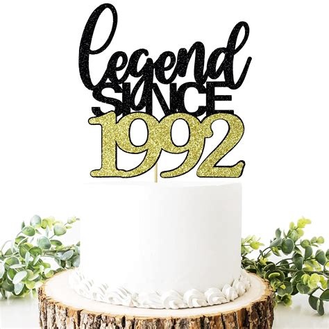 Buy Migeaks Legend Since 1992 Cake Topper 31th Birthday Happy Birthday